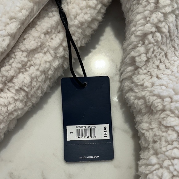 Lucky Brand Off-White Sherpa Bomber Jacket - Picture 3 of 6